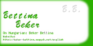 bettina beker business card